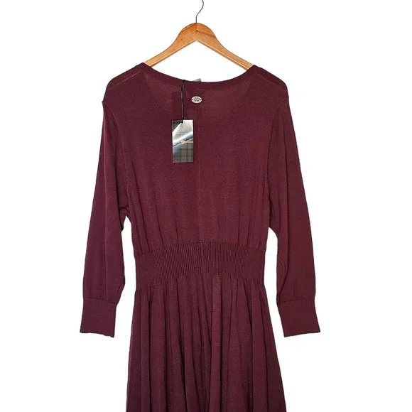 TORRID Outlander Burgundy Lace Waist Sweater Dress Plus size 2X NWT - Picture 12 of 14